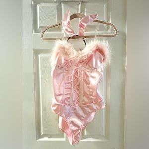 Playboy Bunny Bodysuit in color pink with cute detail. Never worn. 🎀